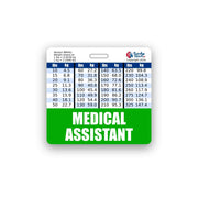 Medical Assistant Badge Buddy Horizontal w/Height & Weight Conversion Charts (Standard, Pink)