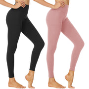 NexiEpoch High Waisted Leggings for Women - Black Tummy Control Compression Soft Yoga Pants for Workout Reg & Plus Size