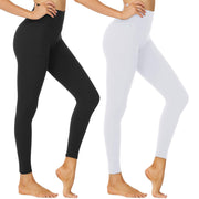 NexiEpoch High Waisted Leggings for Women - Black Tummy Control Compression Soft Yoga Pants for Workout Reg & Plus Size