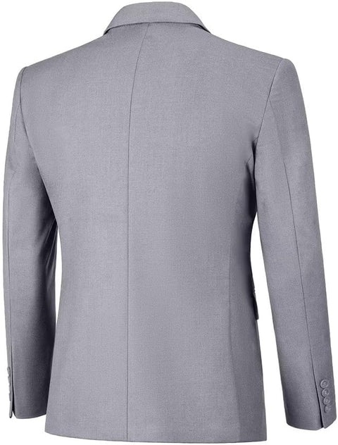 Men's Slim Fit 3 Piece Suit Two Button Business Wedding Dress Tux Suit Set Jacket Vest Pants with Tie