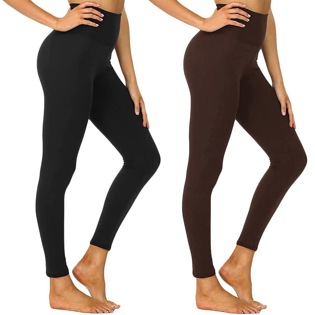 NexiEpoch High Waisted Leggings for Women - Black Tummy Control Compression Soft Yoga Pants for Workout Reg & Plus Size
