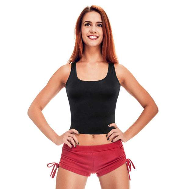 4 Pieces Women's Crop Tops Cotton Basic Tank Tops Racerback Sleeveless Sports Workout Crop Tank Tops