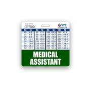 Medical Assistant Badge Buddy Horizontal w/Height & Weight Conversion Charts (Standard, Pink)