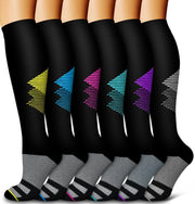 6 Pack Copper Compression Socks for Women and Men Circulation-Best Support for Medical, Running,Nursing,Athletic