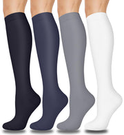 Aoliks Compression Socks for Women & Men 4 Pairs, Best Support for Nurses Running Travel