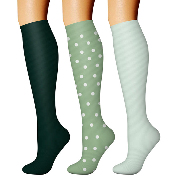 CHARMKING Compression Socks for Women & Men Circulation (3 Pairs) 15-20 mmHg is Best Support for Athletic Running Cycling