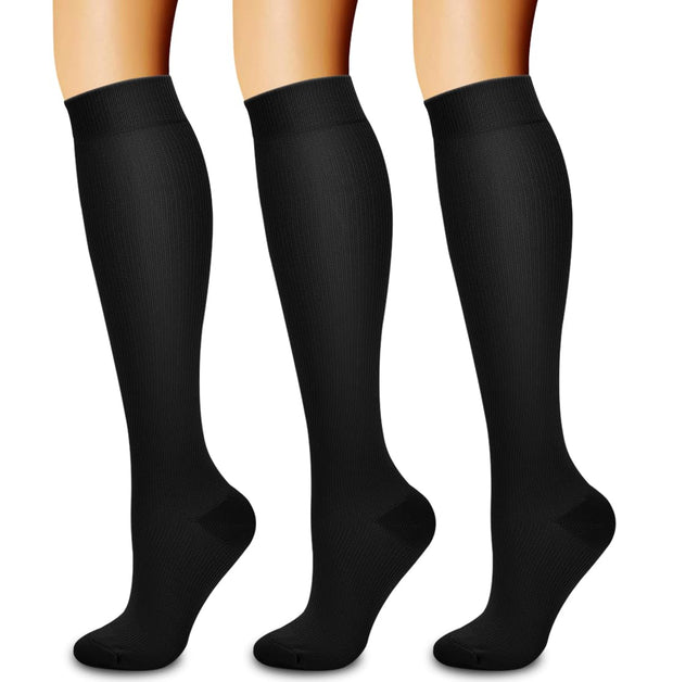 Laite Hebe 3 Pack Medical Compression Sock-Compression Sock for Women and Men-Best for Running,Nursing,Sports