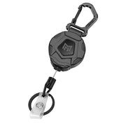 MNGARISTA 2-Pack Retractable Keychain, Heavy Duty Carabiner Badge Holder, Tactical ID Badge Reel with 31.5” Steel Retractable Cord, 8.0 oz