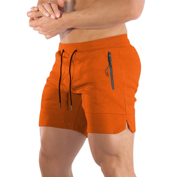 PIDOGYM Men's 5" Gym Workout Shorts,Fitted Jogging Short Pants for Bodybuilding Running Training with Zipper Pockets