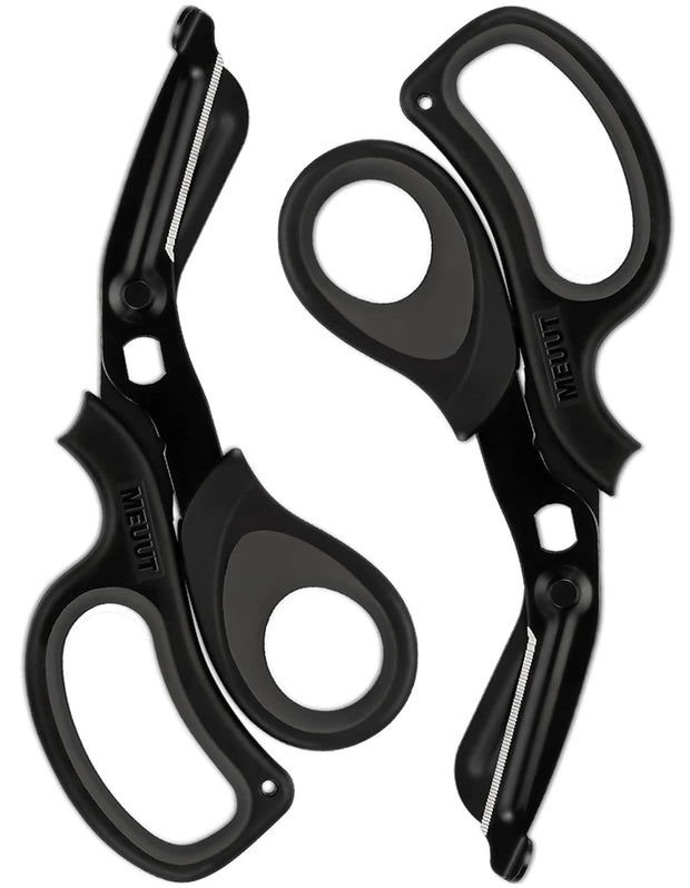 MEUUT 2 Pack Medical Scissors Trauma Shears for Nurses -Patented Bandage Scissors with Non-Stick Blades, Surgical Grade Shears Stainless Steel EMT Scissors for All Purpose