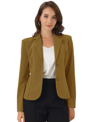 Allegra K Women's Work Office Blazer Stretch Lapel Collar Long Sleeve Jacket Suit Blazer