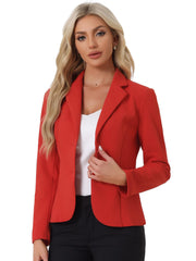 Allegra K Women's Work Office Blazer Stretch Lapel Collar Long Sleeve Jacket Suit Blazer
