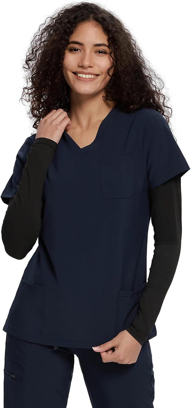 COZYFIT Underscrub Long Sleeve Women - Crew Neck Scrubs Undershirts for Nurse with Soft Fabric