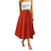 Maxi Skirts for Women with Pockets Long Midi Length Casual Skirt for Beach Party Holiday