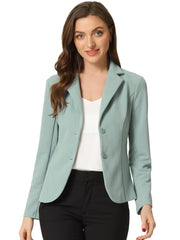 Allegra K Women's Work Office Blazer Stretch Lapel Collar Long Sleeve Jacket Suit Blazer