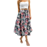 Maxi Skirts for Women with Pockets Long Midi Length Casual Skirt for Beach Party Holiday