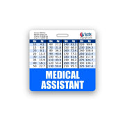 Medical Assistant Badge Buddy Horizontal w/Height & Weight Conversion Charts (Standard, Pink)