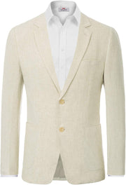PJ Paul Jones Men's Slim Fit Lightweight Linen Jacket Tailored Blazer Sport Coat