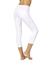No Nonsense Women's Classic Denim Capri Leggings with Pockets, Comfortable Stretch Pull on Pants