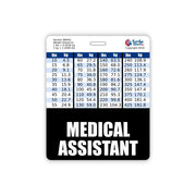 Medical Assistant Badge Buddy Horizontal w/Height & Weight Conversion Charts (Standard, Pink)