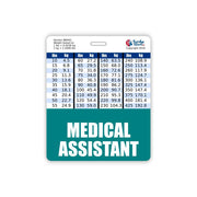 Medical Assistant Badge Buddy Horizontal w/Height & Weight Conversion Charts (Standard, Pink)