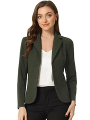 Allegra K Women's Work Office Blazer Stretch Lapel Collar Long Sleeve Jacket Suit Blazer