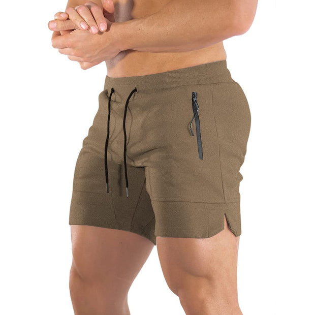 PIDOGYM Men's 5" Gym Workout Shorts,Fitted Jogging Short Pants for Bodybuilding Running Training with Zipper Pockets