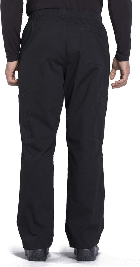 Cherokee Men's Scrub Pant Tapered Leg Fly Front Cargo Pant with 5 Pockets WW190