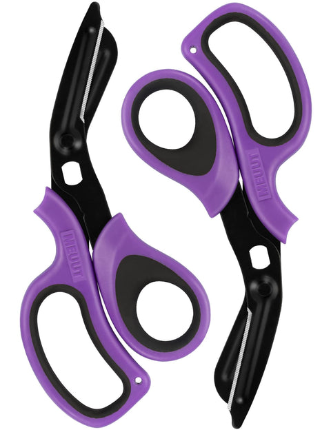 MEUUT 2 Pack Medical Scissors Trauma Shears for Nurses -Patented Bandage Scissors with Non-Stick Blades, Surgical Grade Shears Stainless Steel EMT Scissors for All Purpose