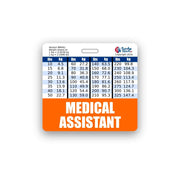 Medical Assistant Badge Buddy Horizontal w/Height & Weight Conversion Charts (Standard, Pink)
