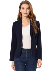 Allegra K Women's Work Office Blazer Stretch Lapel Collar Long Sleeve Jacket Suit Blazer