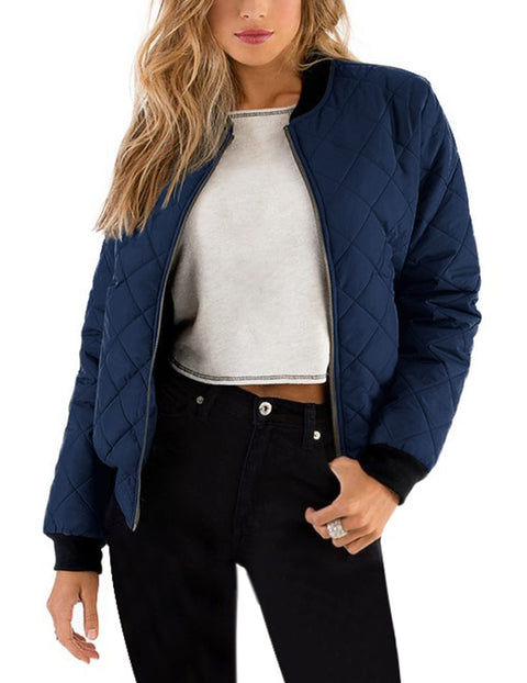 Zeagoo Women's Bomber Jacket Casual Coat Zip Up Outerwear Windbreaker with Pockets S-XXL