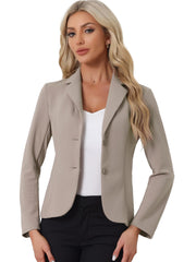 Allegra K Women's Work Office Blazer Stretch Lapel Collar Long Sleeve Jacket Suit Blazer