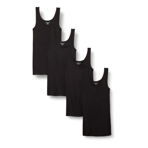 Amazon Essentials Women's Slim-Fit Tank, Pack of 4