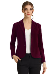 Allegra K Women's Work Office Blazer Stretch Lapel Collar Long Sleeve Jacket Suit Blazer