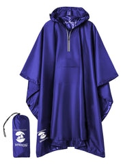 SaphiRose Hooded Rain Poncho Waterproof Raincoat Jacket for Men Women Adults