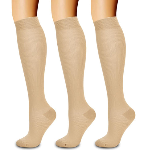 Laite Hebe 3 Pack Medical Compression Sock-Compression Sock for Women and Men-Best for Running,Nursing,Sports