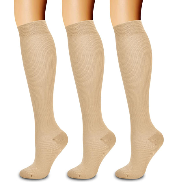 Laite Hebe 3 Pack Medical Compression Sock-Compression Sock for Women and Men-Best for Running,Nursing,Sports