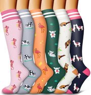 6 Pack Copper Compression Socks for Women and Men Circulation-Best Support for Medical, Running,Nursing,Athletic