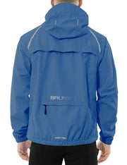 baleaf Men's Rain Jacket Waterproof Windbreaker Running Cycling Golf Hiking Gear Hood Lightweight Reflective Packable
