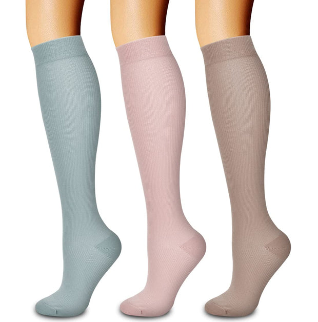 Laite Hebe 3 Pack Medical Compression Sock-Compression Sock for Women and Men-Best for Running,Nursing,Sports