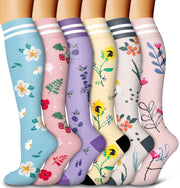 6 Pack Copper Compression Socks for Women and Men Circulation-Best Support for Medical, Running,Nursing,Athletic