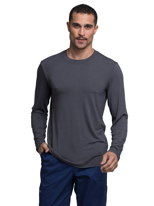 Cherokee Men's Underscrub Knit Top Modern Fit with Crew Neck and Center Back Length: 29" - WW700