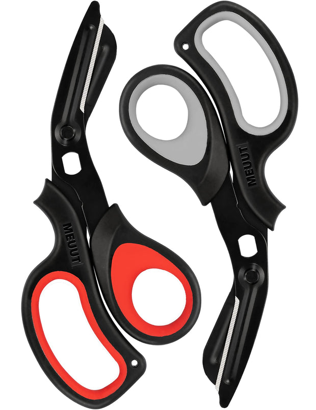 MEUUT 2 Pack Medical Scissors Trauma Shears for Nurses -Patented Bandage Scissors with Non-Stick Blades, Surgical Grade Shears Stainless Steel EMT Scissors for All Purpose