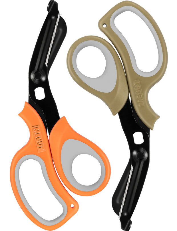 MEUUT 2 Pack Medical Scissors Trauma Shears for Nurses -Patented Bandage Scissors with Non-Stick Blades, Surgical Grade Shears Stainless Steel EMT Scissors for All Purpose