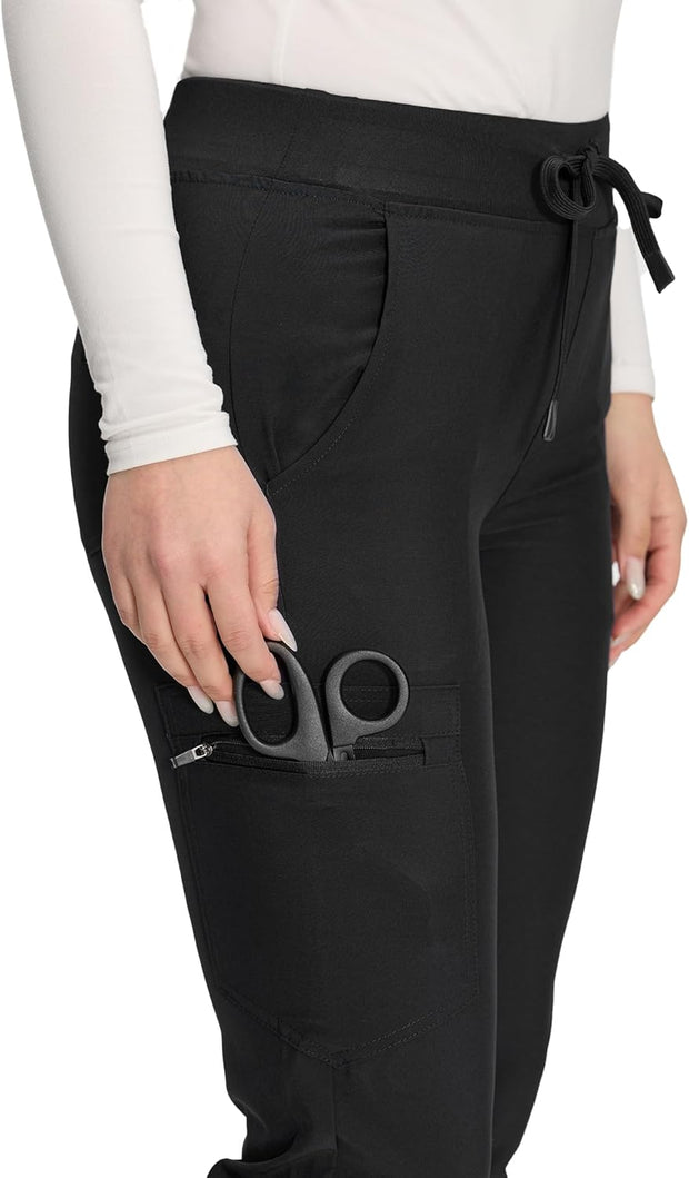 COZYFIT Scrub Pants for Women - Cargo Pants Scrubs with 7 Pockets,Soft Stretch