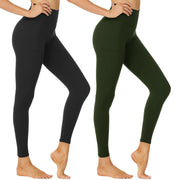 NexiEpoch High Waisted Leggings for Women - Black Tummy Control Compression Soft Yoga Pants for Workout Reg & Plus Size