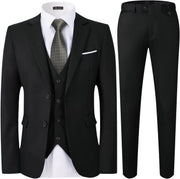 WEEN CHARM Men's Suits Slim Fit,3 Piece Suit for Men,2 Button Blazer Jacket Vest Pants with Tie,Men Tuxedo Suit Set