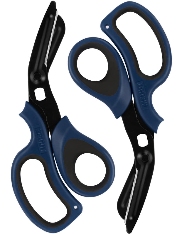 MEUUT 2 Pack Medical Scissors Trauma Shears for Nurses -Patented Bandage Scissors with Non-Stick Blades, Surgical Grade Shears Stainless Steel EMT Scissors for All Purpose