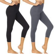 NexiEpoch High Waisted Leggings for Women - Black Tummy Control Compression Soft Yoga Pants for Workout Reg & Plus Size